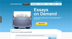 Desktop Screenshot of dedicatedwriters.com