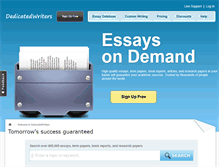 Tablet Screenshot of dedicatedwriters.com